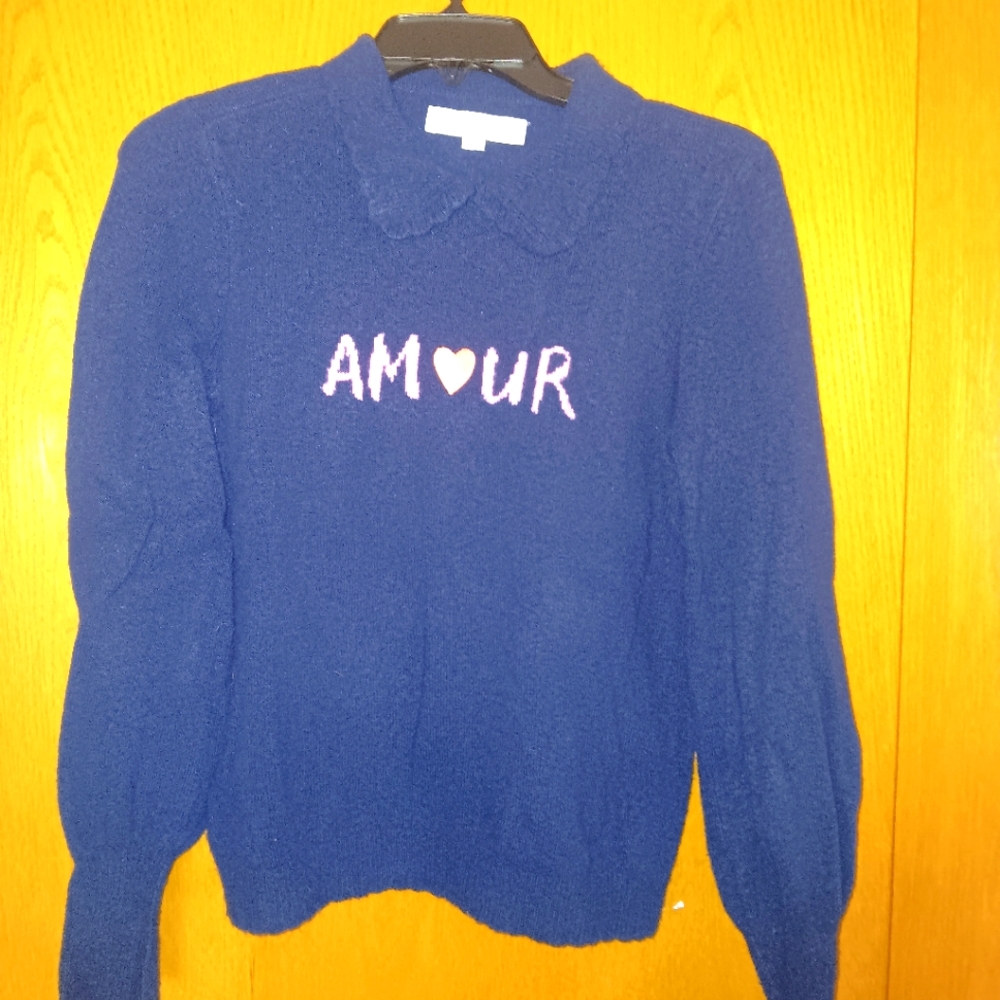 Women's size small,  Loft blue collar sweater